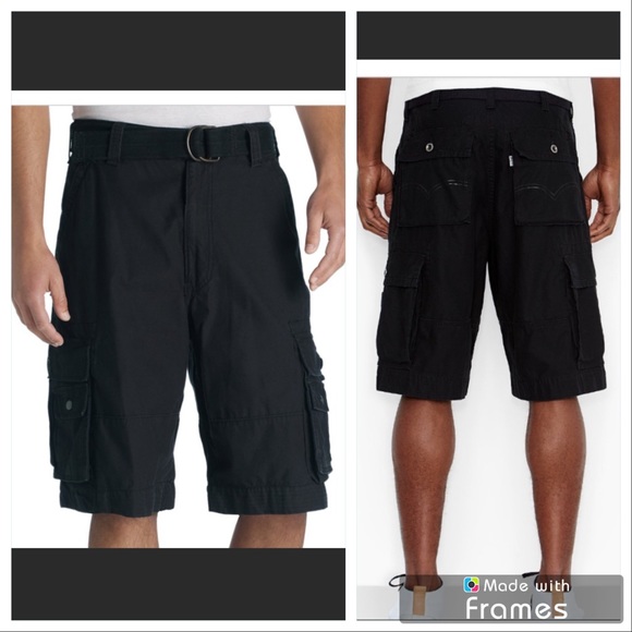 Black levi cargo shorts Clearance